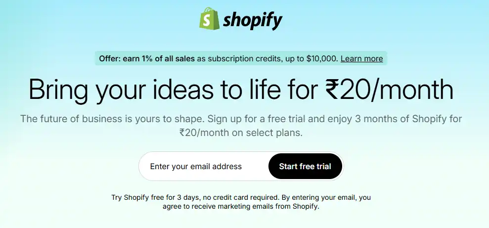 shopify trial